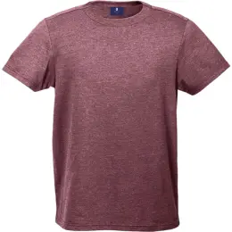 145g Barron Crew Neck T-Shirt Maroon Melange